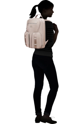 Mochila para Portátil 14.1 2 Bolsos Rosa Quartzo