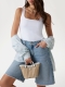 Minimala de mão Atalia Branca - Guess | Mala Shopper Mini Atalia Branca | MISSCATH