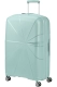 Mala de Viagem Grande 77cm Expansível 4 Rodas Metalizada Azul-Surf - MISSCATH