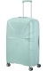 Mala de Viagem Grande 77cm Expansível 4 Rodas Metalizada Azul-Surf - MISSCATH