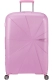 Mala de Viagem Grande 77cm Expansível 4 Rodas Metalizada Lavanda Pastel