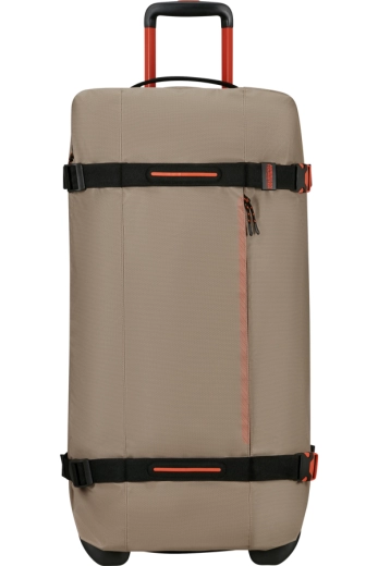 Saco de Viagem Grande 79cm 2 Rodas Bege/Laranja