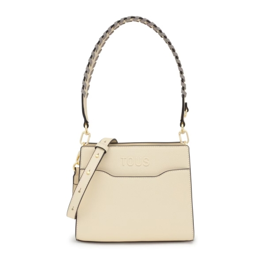 Mala Shopper Pequena Audree Saffiano Bege