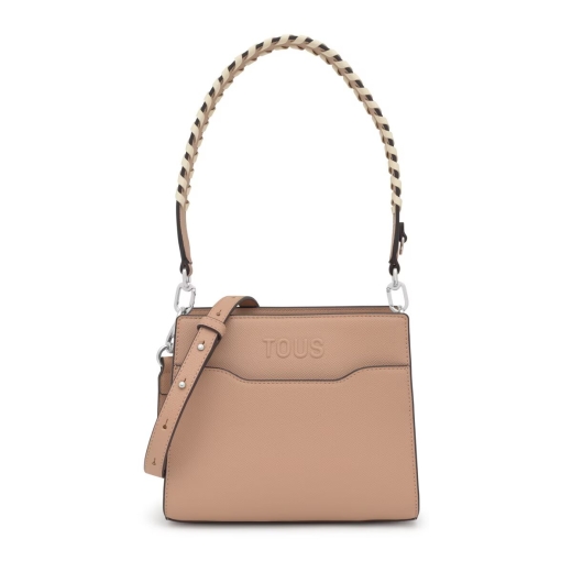 Mala Shopper Pequena Audree Saffiano Taupe