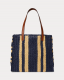 Mala Shopper L Wilow Palha Azul/Amarela - Ralph Lauren | Mala Shopper L Wilow Palha Azul/Amarela | Misscath