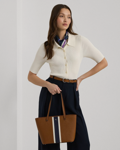Mala Shopper Karly M Castanha/Azul/Branca