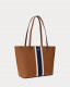 Mala Shopper Karly M Castanha/Azul/Branca - Ralph Lauren | Mala Shopper Karly M Castanha/Azul/Branca | Misscath