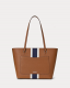 Mala Shopper Karly M Castanha/Azul/Branca - Ralph Lauren | Mala Shopper Karly M Castanha/Azul/Branca | Misscath