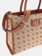 Mala de Mão Tote Neda 4G logo Peony Castanha - Guess | Mala de Mão Média Neda 4G logo Peony Castanha | MISSCATH