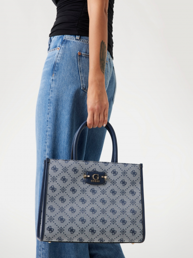 Mala de Mão Tote Neda 4G logo Peony Azul