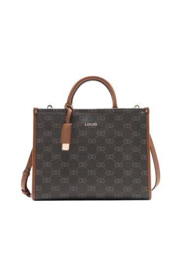 Mala Shopper Média Liu Jo Better Preta/Castanha