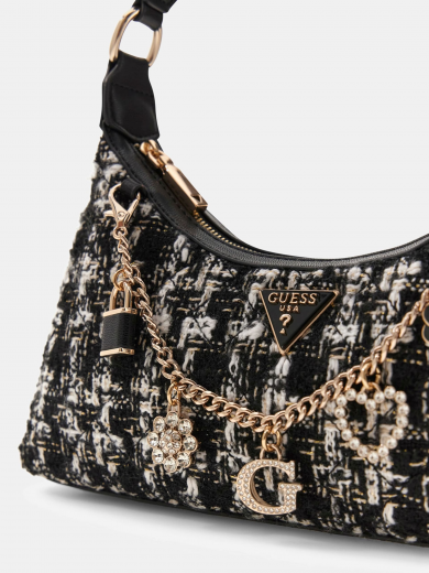 Mala de Ombro Everlee Tweed Preta