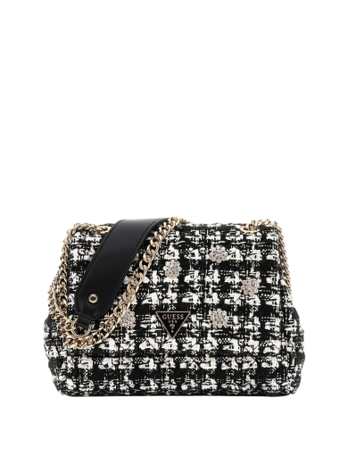 Minimala Tiracolo Everlee Tweed Preta