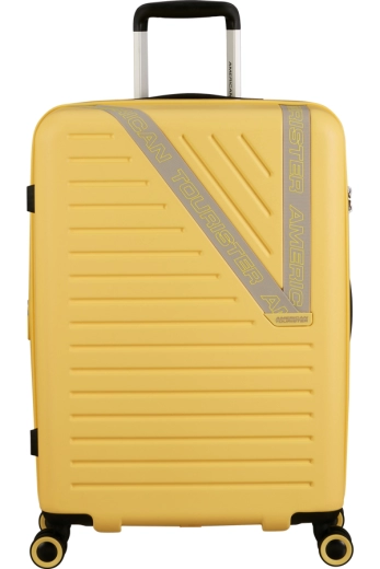 Mala de Viagem Média 66cm Expansível 4 Rodas Amarelo Ensolarado