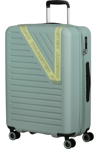 Mala de Viagem Média 66cm Expansível 4 Rodas Verde Nebuloso