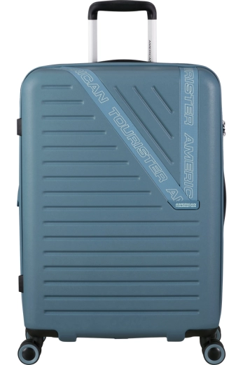 Mala de Viagem Média 66cm Expansível 4 Rodas Azul Tempestade