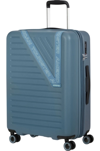 Mala de Viagem Média 66cm Expansível 4 Rodas Azul Tempestade