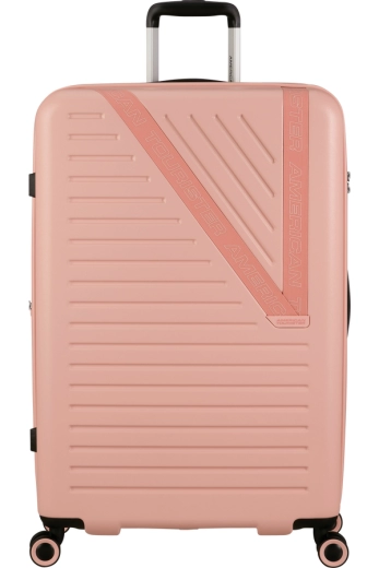 Mala de Viagem Grande 77cm Expansível 4 Rodas Areia Rosa