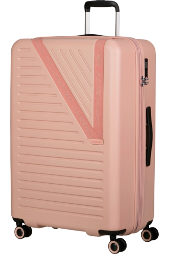 Mala de Viagem Grande 77cm Expansível 4 Rodas Areia Rosa