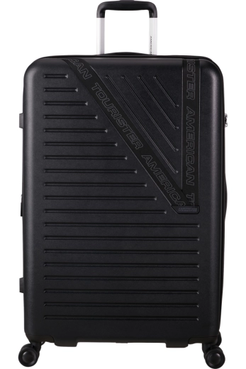 Mala de Viagem Grande 77cm Expansível 4 Rodas Preto Vulcão