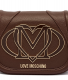 Mala de Ombro Gold Logo Castanha - Love Moschino | Mala de Ombro Gold Logo Castanha | MissCath