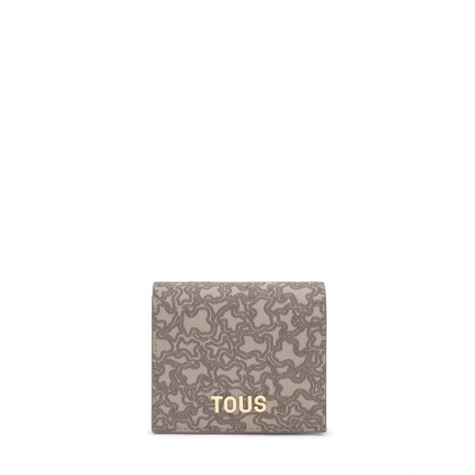 Carteira Pequena Kaos Mini Lines Taupe