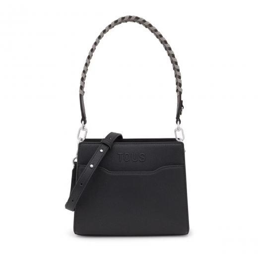 Mala Shopper Pequena Audree Saffiano Preto