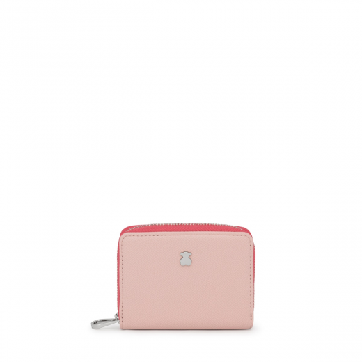 Porta-Moedas Médio New Dubai Rosa e Bege