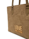 Mala Shopper Logo Plaque Bege - Love Moschino | Mala Shopper Logo Plaque Bege | MissCath