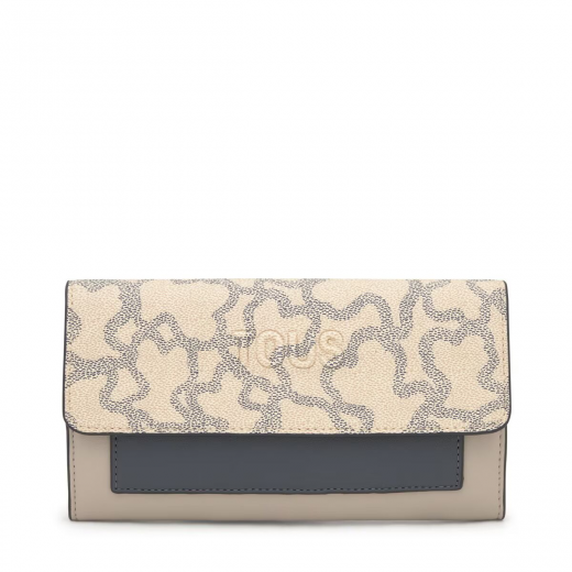 Carteira Grande Flap Kaos Icon Taupe