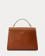 Mala Tiracolo Farrah Média Castanha - Ralph Lauren | Mala Tiracolo Farrah Média Castanha | Misscath