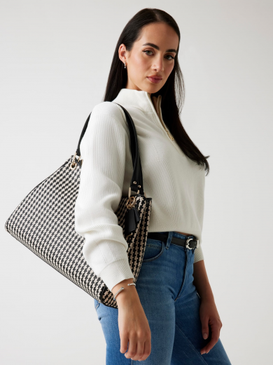 Mala Shopper Mirema Entrançada Preta