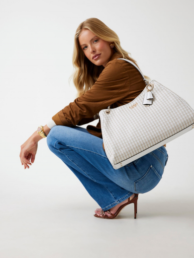 Mala Shopper Mirema Entrançada Branca