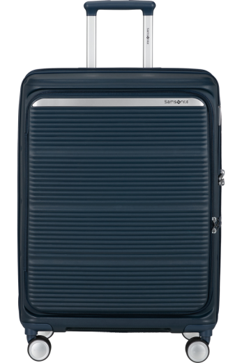 Mala de Viagem Paralux Média 67cm Expansível 4 Rodas Azul Meia-Noite