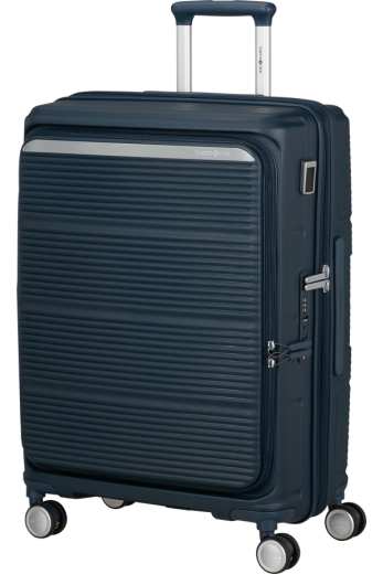 Mala de Viagem Paralux Média 67cm Expansível 4 Rodas Azul Meia-Noite