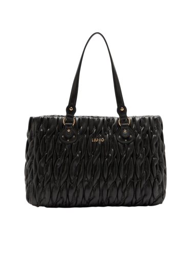 Mala Shopper Média Quilted Preta