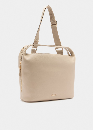 Mala Shopper Média Hobo Bege