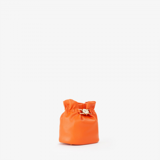 Mala de Ombro Pequena Bucket Fedora Re Laranja