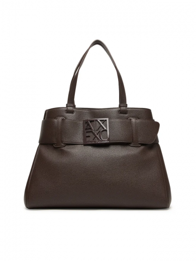 Mala Shopper Grande Armani Exchange Castanha