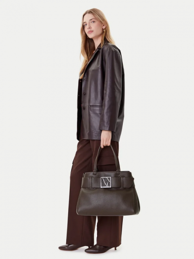 Mala Shopper Grande Armani Exchange Castanha