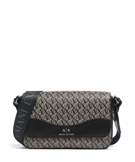 Mala de Tiracolo Wave Monogram Castanha/Preta
