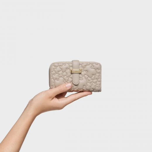 Carteira Bridge Puffy Bear Taupe