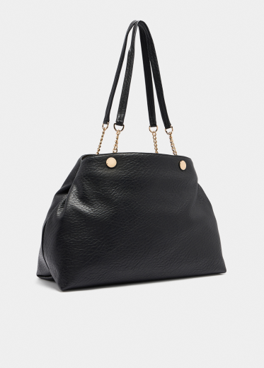 Mala Shopper Média Jewel Chain Preta