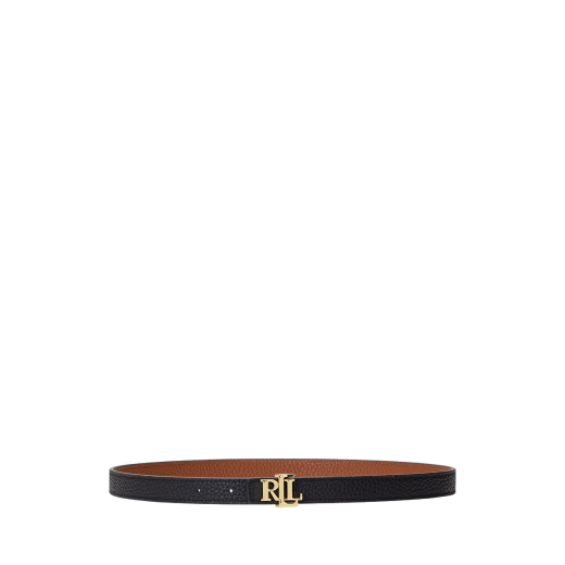 Cinto L Casual Reversível Skinny Preto/Castanho - 2cm