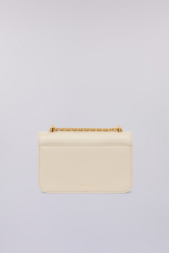 Mala de Tiracolo Pequena Cameo Bege