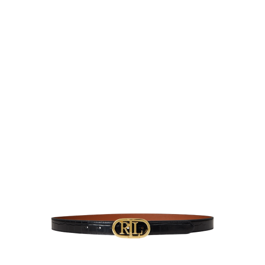 Cinto S Logo Reversível Preto/Castanho - 3cm