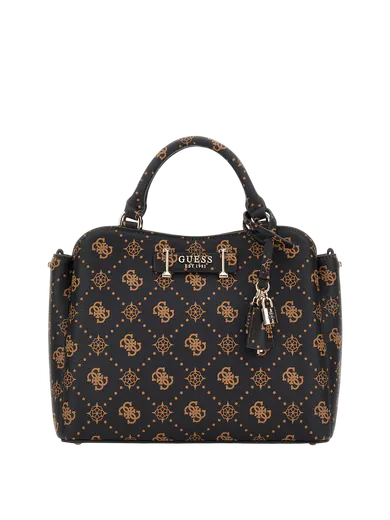 Mala de Mão Silia 4G logo Peony Castanho-escuro