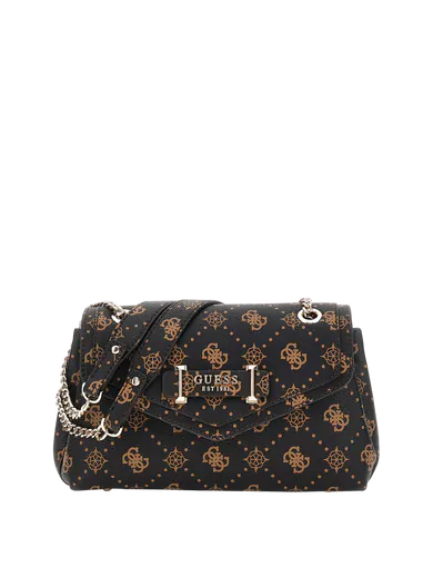 Mala de Ombro Silia 4G logo Peony Castanho-escuro