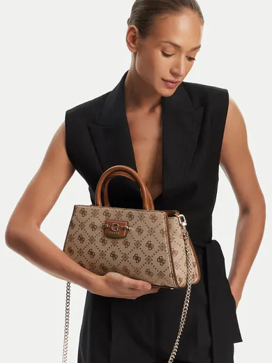 Mala de Mão Horizontal Neda 4G logo Peony Castanha