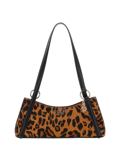 Mala de Ombro Domitilla em Pele Genuína Animalier